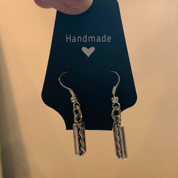 Earrings - Hot dogs Silver tone Earrings - Picture 2 of 4